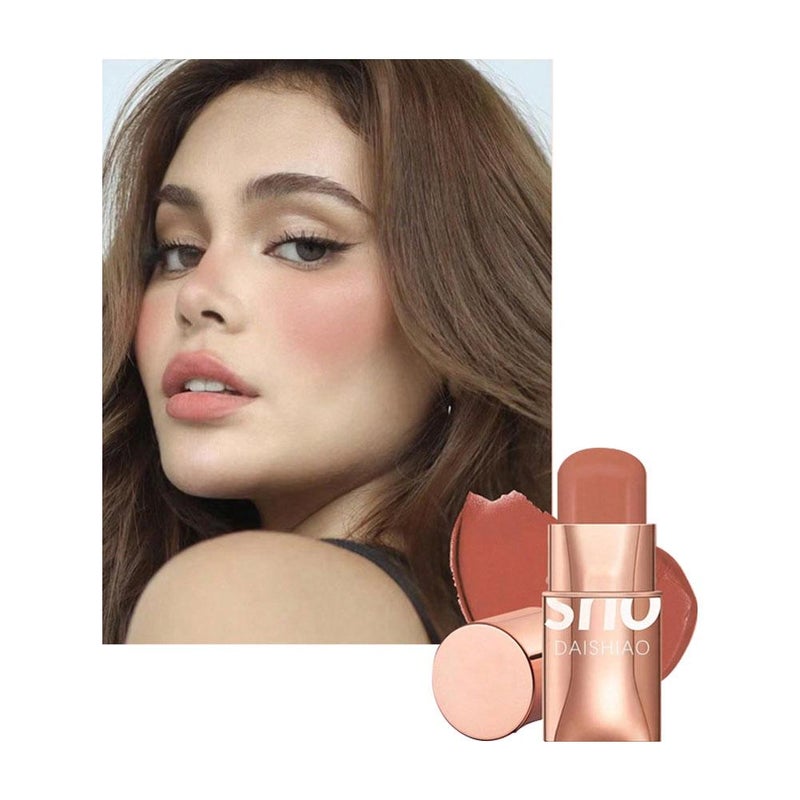 Shimmery eyeshadow blush stick, matte blush, lip and cheek dual-use blush cream, lipstick, lip gloss